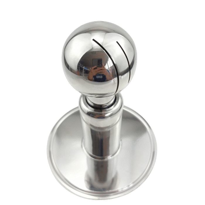 triclampcipcleaningball_3 4" Tri Clamp Spray Ball with 1.5" Tri Clamp Compatible Inlet - Rotating CIP Spray Ball