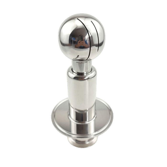 360-Degree Rotating CIP Spray Ball with 1.5" Tri-Clamp on 3" Tri-Clamp Cap