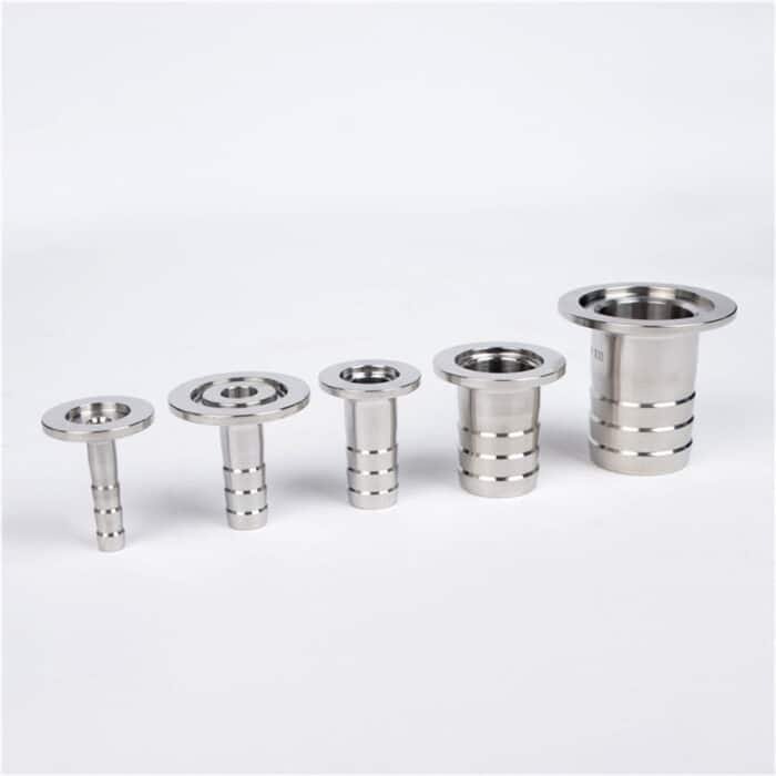 vacuumfittings_82 KF Flange to Rubber Hose Barb Adapter - SS304 Stainless Steel Vacuum Fitting