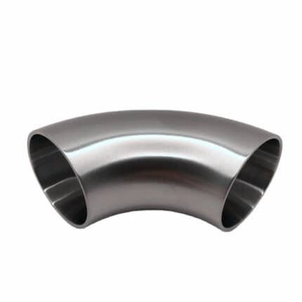 Polished 90-Degree Short Elbow Fitting in Hygienic Stainless Steel 316L
