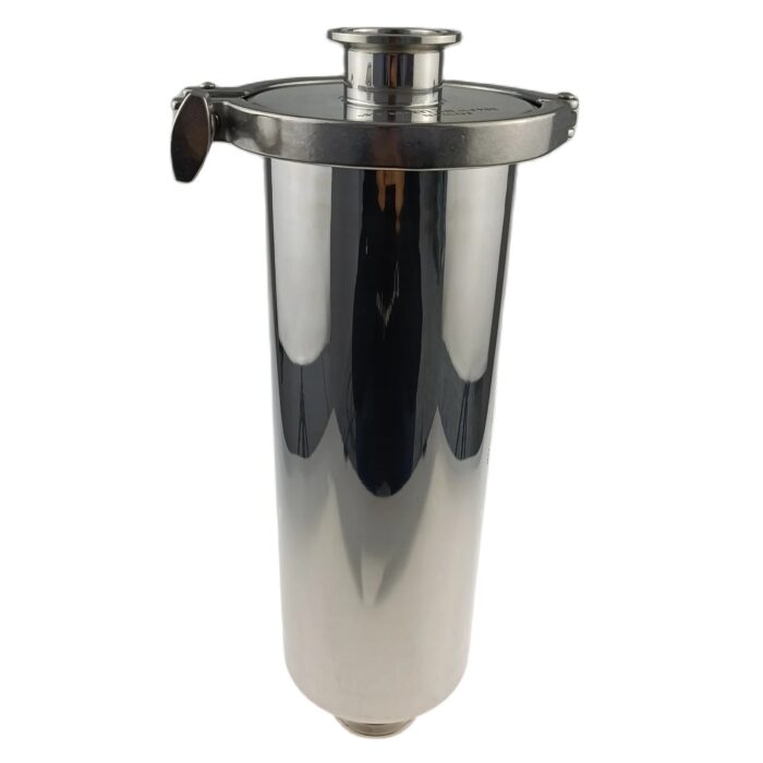 wortstrainer_3 Stainless Steel Inline Straight Strainer with 100 Mesh Screen - SS304 Tri-Clamp Sanitary Fittings