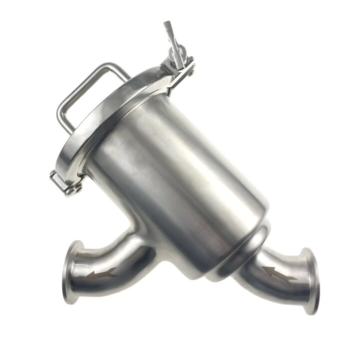 1.5" and 2" Tri Clamp Hygienic Y-Type Strainer in SS316L Stainless Steel with 150 Mesh Filter