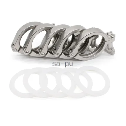 1 set 1.5" 2" 2.5" 3" Tri Clamp 50.5/64/77.5/91mm Ferrule OD SS304 Stainless Steel Tri Clover Sanitary Fitting for home Brewing