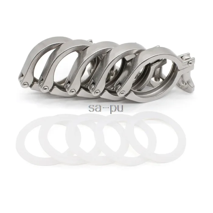 kf-S40391719d2a748f4a9ce34cbf0a182b9o 1 set 1.5" 2" 2.5" 3" Tri Clamp 50.5/64/77.5/91mm Ferrule OD SS304 Stainless Steel Tri Clover Sanitary Fitting for home Brewing